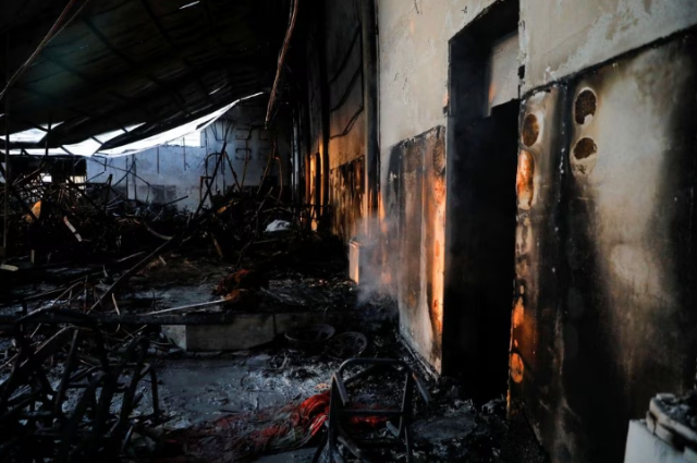 a view of a site following a fatal fire at a wedding celebration in the district of hamdaniya in iraq s nineveh province photo reuters a view of a site following a fatal fire at a wedding celebration in the district of hamdaniya in iraq s nineveh province photo reuters