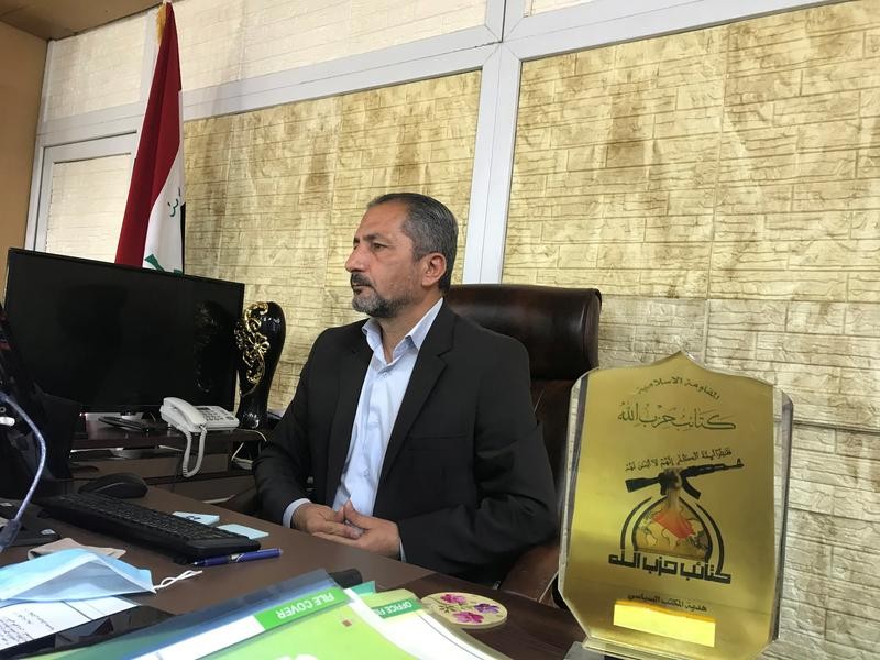 mohammed mohi spokesman for kataib hezbollah paramilitary group attends an interview with reuters in baghdad iraq october 11 2020 photo reuters