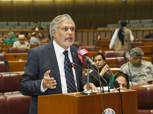 picture shows finance minister ishaq dar speaking on the floor of the national assembly photo twitter naofpakistan picture shows finance minister ishaq dar speaking on the floor of the national assembly photo twitter naofpakistan