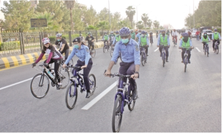 fast and fabulous headed by asp amna baig the bicycle squad of the capital police is all set to catch criminals and improve community policing in the kohsar police station area photo express