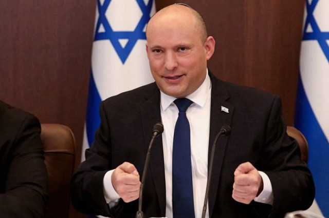 israeli prime minister naftali bennett holds a cabinet meeting at the prime minister s office in jerusalem israel december 5 2021 photo reuters