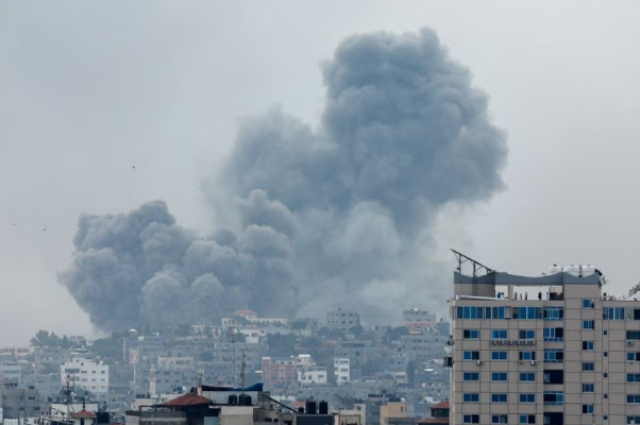smoke rises following israeli strikes in gaza photo reuters smoke rises following israeli strikes in gaza photo reuters