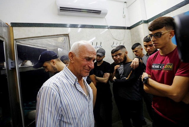 people react at a morgue after israeli forces killed four palestinians during clashes according to the health ministry in jenin in the israeli occupied west bank august 16 2021 photo reuters