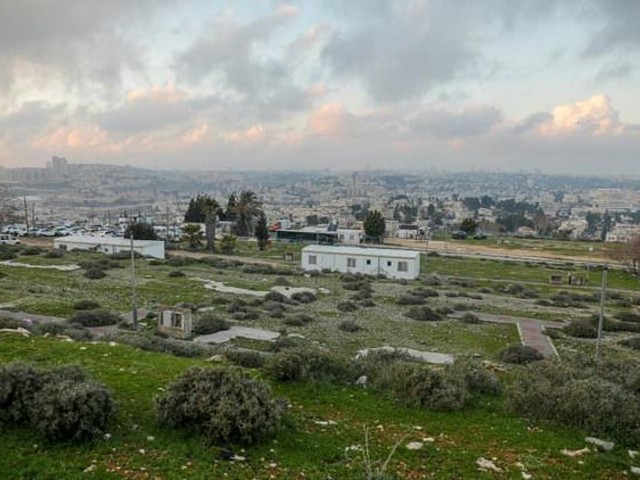 a picture taken on february 20 shows portable cabins in givat hamatos an israeli settlement suburb of annexed east jerusalem photo afp file