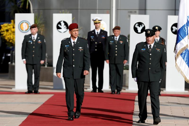 incoming israeli chief of staff aviv kohavi reviews an honour guard during a handover ceremony where he replaces lieutenant general gadi eizenkot at the defense ministry in tel aviv israel photo reuters file