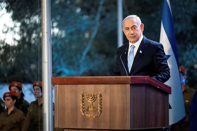 israeli prime minister benjamin netanyahu speaks at mount herzl military cemetery in jerusalem august 4 2024 photo reuters