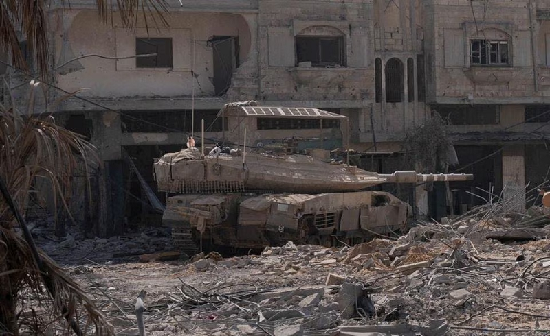 an israeli tank is seen at a location given as gaza in this handout photo released november 7 2023 photo reuters