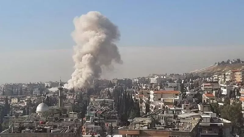 smoke rises after an israeli missile strike on damascus syria which killed four members of iran s irgc january 20 2024 photo reuters smoke rises after an israeli missile strike on damascus syria which killed four members of iran s irgc january 20 2024 photo reuters