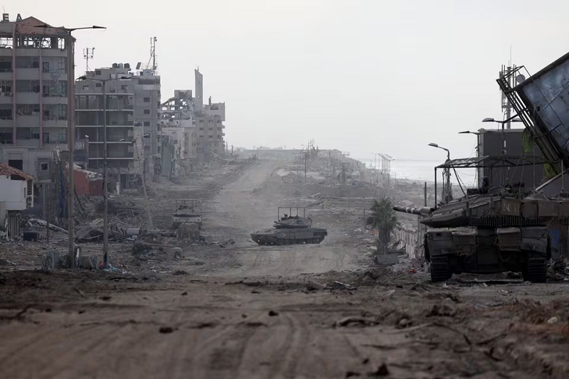 israeli tanks operate in the northern gaza strip november 22 2023 photo reuters