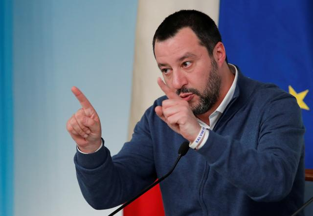 italy s interior minister matteo salvini gestures as he attends a news conference in rome italy january 14 2019 photo reuters