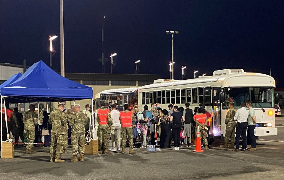 evacuees from afghanistan arrive at the us military airbase in ramstein near landstuhl germany august 20 2021 photo reuters