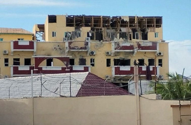 a general view shows a section of the hotel hayat the scene of an al qaeda linked al shabaab group militant attack in mogadishu somalia reuters a general view shows a section of the hotel hayat the scene of an al qaeda linked al shabaab group militant attack in mogadishu somalia reuters