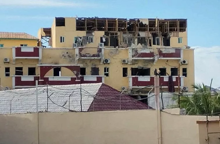 a general view shows a section of the hotel hayat the scene of an al qaeda linked al shabaab group militant attack in mogadishu somalia reuters a general view shows a section of the hotel hayat the scene of an al qaeda linked al shabaab group militant attack in mogadishu somalia reuters