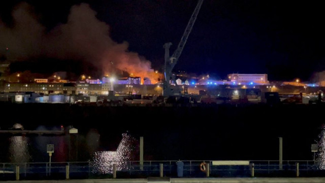 a general view of fire and smoke in saint helier following an explosion on the island of jersey channel islands december 10 2022 in this still image obtained from a social media video daniel hunt via reuters a general view of fire and smoke in saint helier following an explosion on the island of jersey channel islands december 10 2022 in this still image obtained from a social media video daniel hunt via reuters