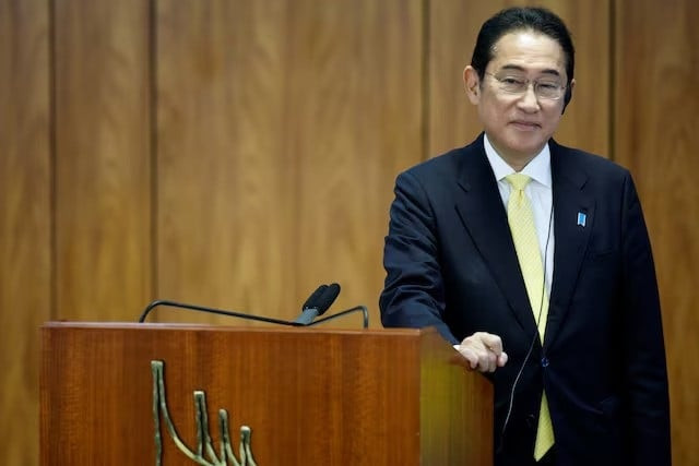japan s prime minister fumio kishida listens during a joint statement at the planalto palace in brasilia brazil may 3 2024 photo reuters japan s prime minister fumio kishida listens during a joint statement at the planalto palace in brasilia brazil may 3 2024 photo reuters