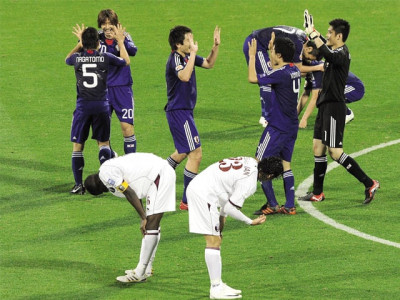 japan break qatar hearts to reach last four japan break qatar hearts to reach last four
