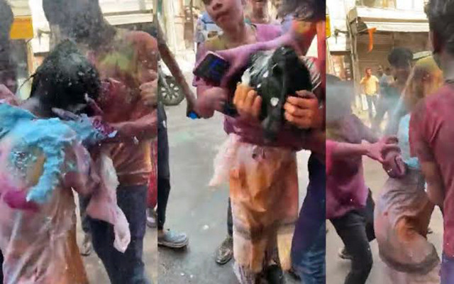 the video also showed a man smashing an egg on japanese woman s head as she was being shoved around screengrabs the video also showed a man smashing an egg on japanese woman s head as she was being shoved around screengrabs