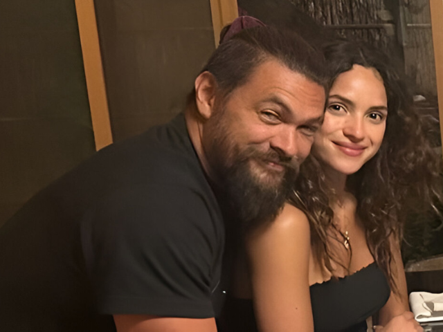 jason momoa and adria arjona cuddle during a dinner photo instagram prideofgypsies