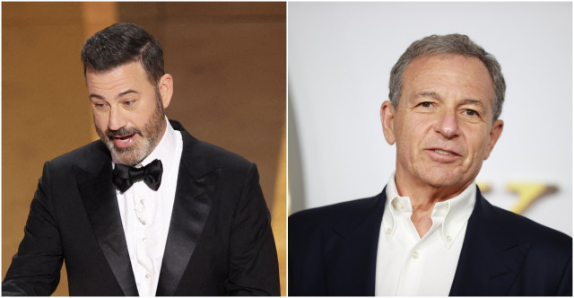 jimmy kimmel presents ai version of bob iger at disney upfront jimmy kimmel presents ai version of bob iger at disney upfront