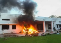 the jinnah house lahore corps commander house which was set afire by supporters of former prime minister imran khan during a protest against his arrest in lahore on may 9 2023 photo reuters file