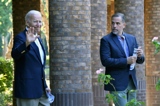 us president joe biden and his son hunter who was indicted on gun charges photo afp us president joe biden and his son hunter who was indicted on gun charges photo afp