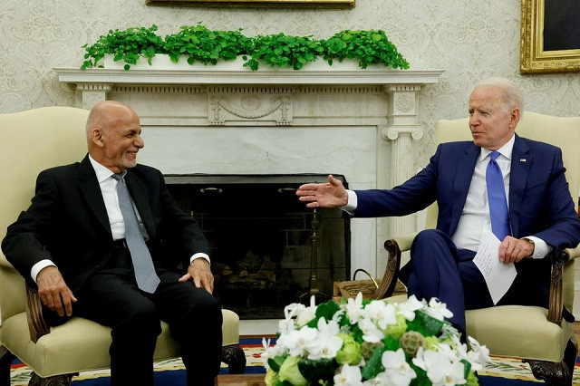 us president joe biden meets with afghan president ashraf ghani at the white house in washington us june 25 2021 photo reuters