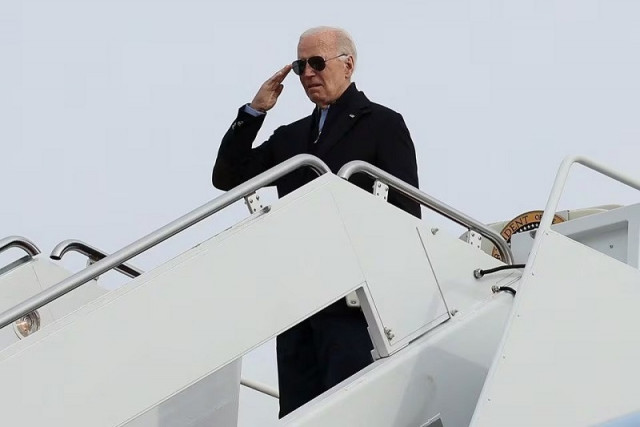us president joe biden boards air force one for allentown pennsylvania from joint base andrews in maryland us january 12 2024 photo reuters us president joe biden boards air force one for allentown pennsylvania from joint base andrews in maryland us january 12 2024 photo reuters