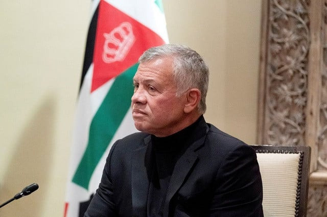 jordan s king abdullah ii listens during a meeting in amman jordan may 26 2021 photo reuters jordan s king abdullah ii listens during a meeting in amman jordan may 26 2021 photo reuters
