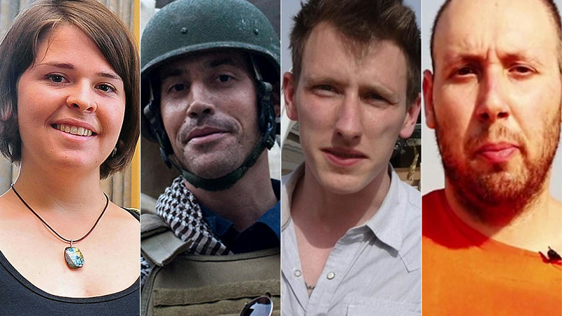 l r kayla mueller james foley peter kassig and steven sotloff   all us hostages who died at the hands of the islamic state photo afp