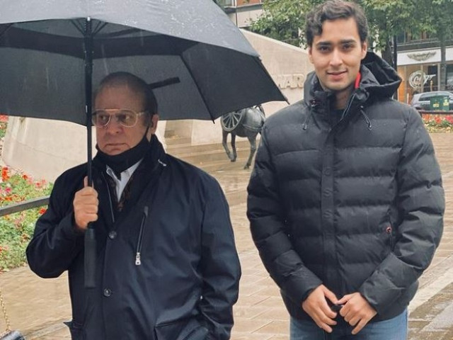 pml n supremo nawaz sharif l and his grandson junaid safdar r photo instagram muhammadjsafdar