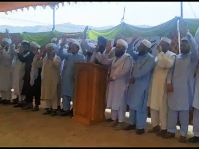 the announcement was made during a jirga attended not only by the clerics but also by local political figures and tribal elders screengrab