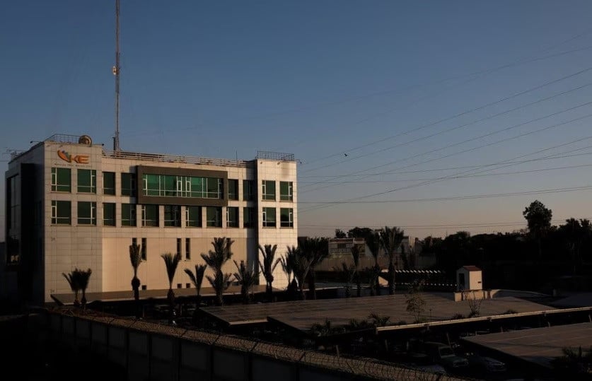 a view of the k electric head office with solar panels at the parking area in karachi pakistan january 24 2023 photo reuters