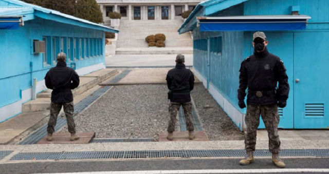photo south korean soldiers stand guard during a media tour at the joint security area jsa on the demilitarized zone dmz in the border village of panmunjom in paju south korea 03 march 2023 reuters photo south korean soldiers stand guard during a media tour at the joint security area jsa on the demilitarized zone dmz in the border village of panmunjom in paju south korea 03 march 2023 reuters