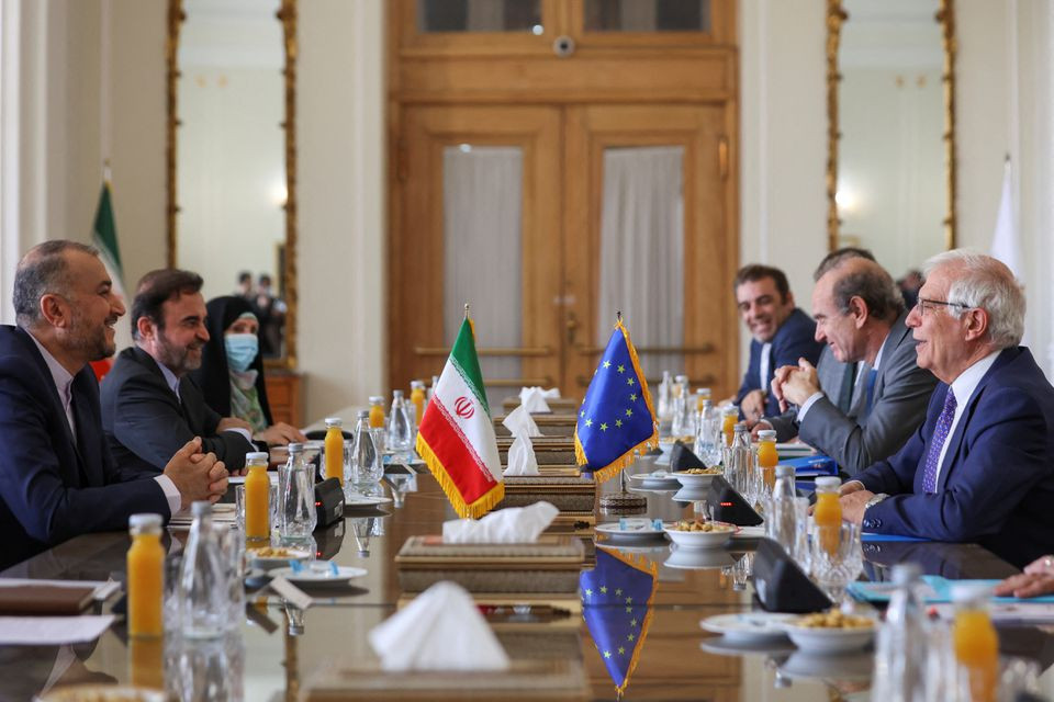 iran s foreign minister hossein amir abdollahian meets with high representative of the european union for foreign affairs and security policy josep borrell in tehran iran june 25 2022 photo reuters