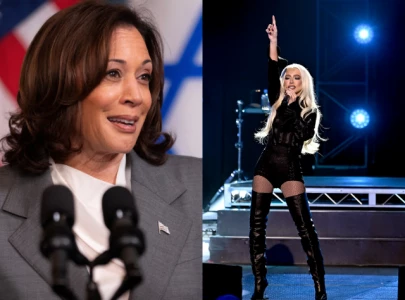 christina aguilera stuns in amina muaddi thigh high boots at kamala harris rally in las vegas