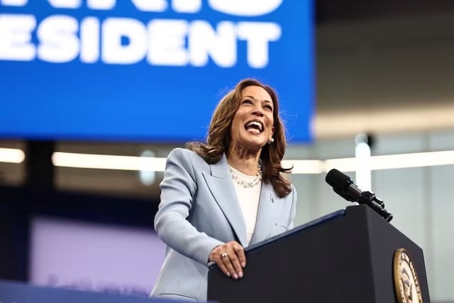 democratic presidential candidate and us vice president kamala harris in atlanta georgia us july 30 2024 photo reuters