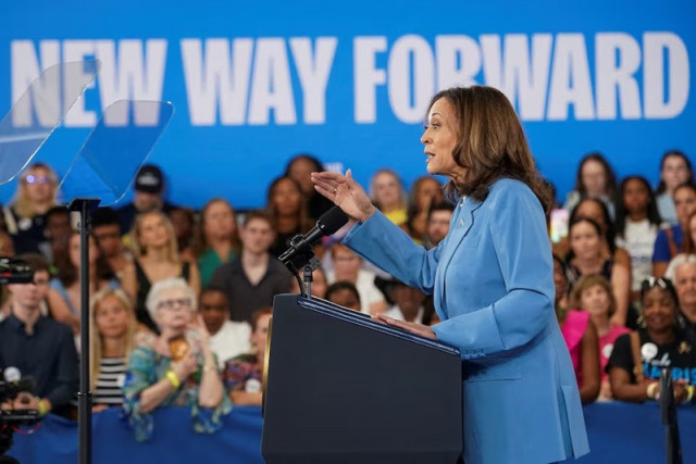 us vice president kamala harris in raleigh north carolina august 16 2024 photo reuters us vice president kamala harris in raleigh north carolina august 16 2024 photo reuters