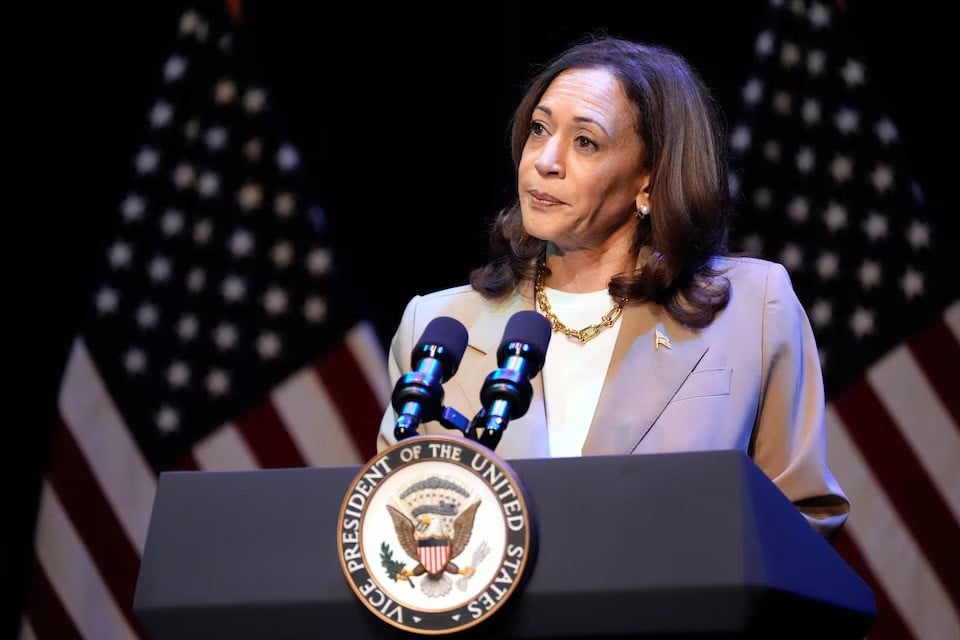 us vice president kamala harris delivers remarks at a campaign event in pittsfield mass us july 27 2024 photo reuters