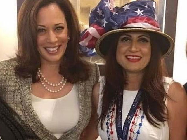 anila ali r with us democratic party vice president candidate kamala harris photo express file