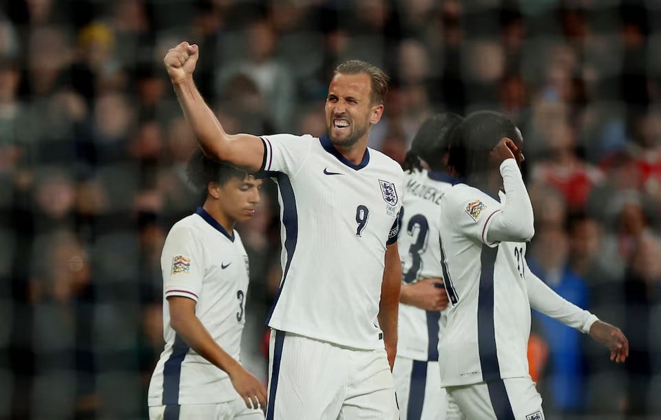 Kane celebrates 100th cap with brace