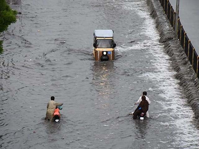 a view of a flooded road after heavy monsoon rains in karachi photo afp file a view of a flooded road after heavy monsoon rains in karachi photo afp file