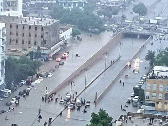 Photo of Severe urban flooding in Karachi after record heavy downpour