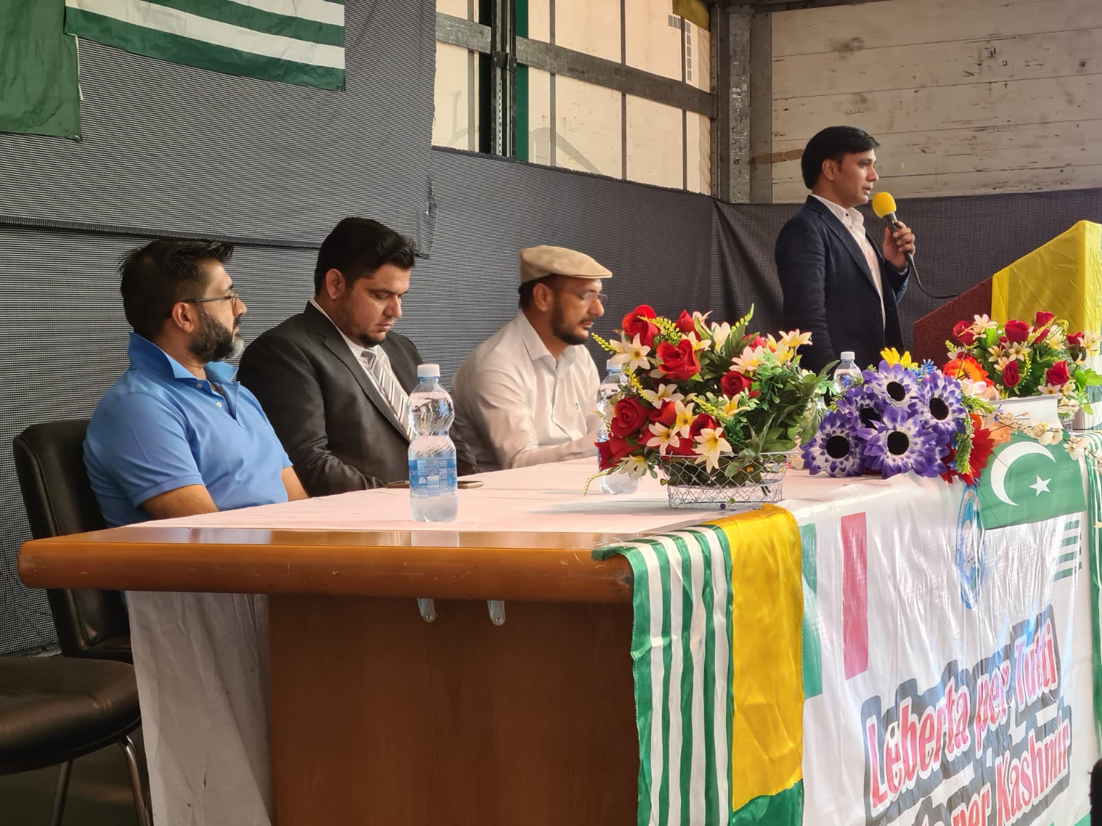 a view of conference organised by tek europe on india s independence day observed as black day by kashmiris across the globe photo express