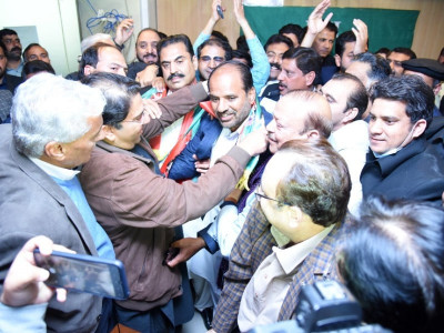 three ajk stalwarts join pti before legislative assembly polls