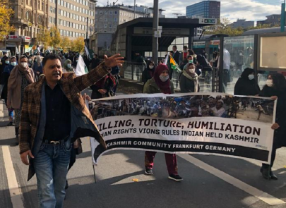 kashmiris stage protest outside indian embassy in frankfurt kashmiris stage protest outside indian embassy in frankfurt