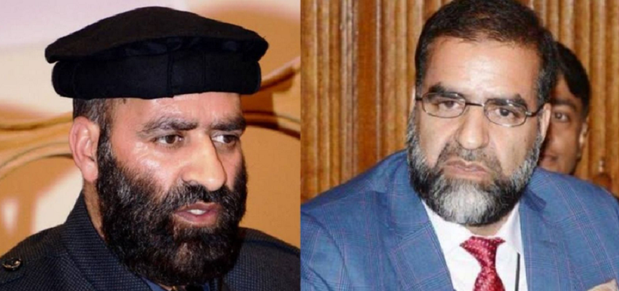 hurriyat leaders zaffar akbar bhat and altaf ahmed bhat photo express file