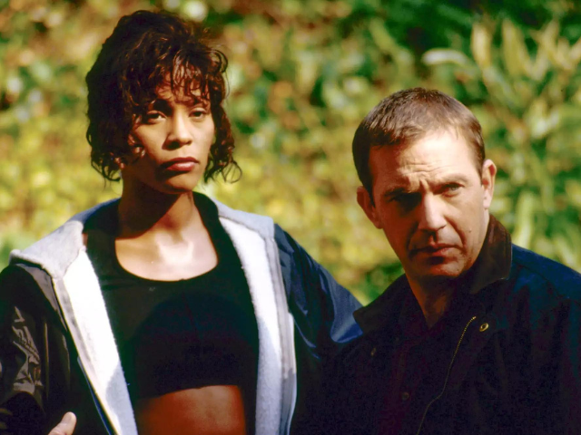 whitney houston and kevin costner in the bodyguard photo tha shutterstock whitney houston and kevin costner in the bodyguard photo tha shutterstock