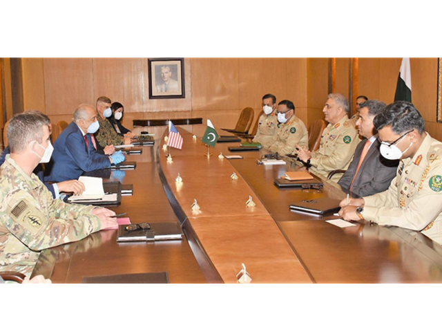 us special representative for afghanistan zalmay khalilzad meets coas gen qamar javed bajwa at ghq in rawalpindi photo ispr