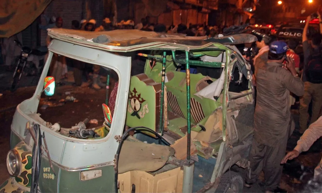 the woman identified as sania was boarding this rickshaw when the explosion hit photo express the woman identified as sania was boarding this rickshaw when the explosion hit photo express