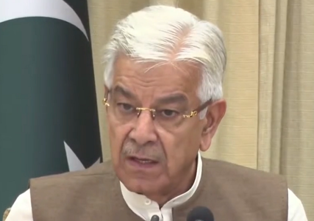 defence minister khawaja asif photo file